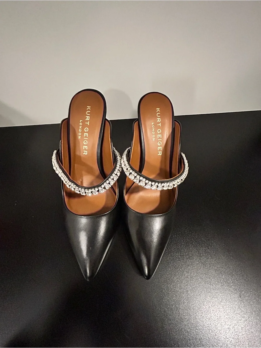 Kurt Geiger London Black Women's Duke Slip On Pointed Toe Pumps size 7